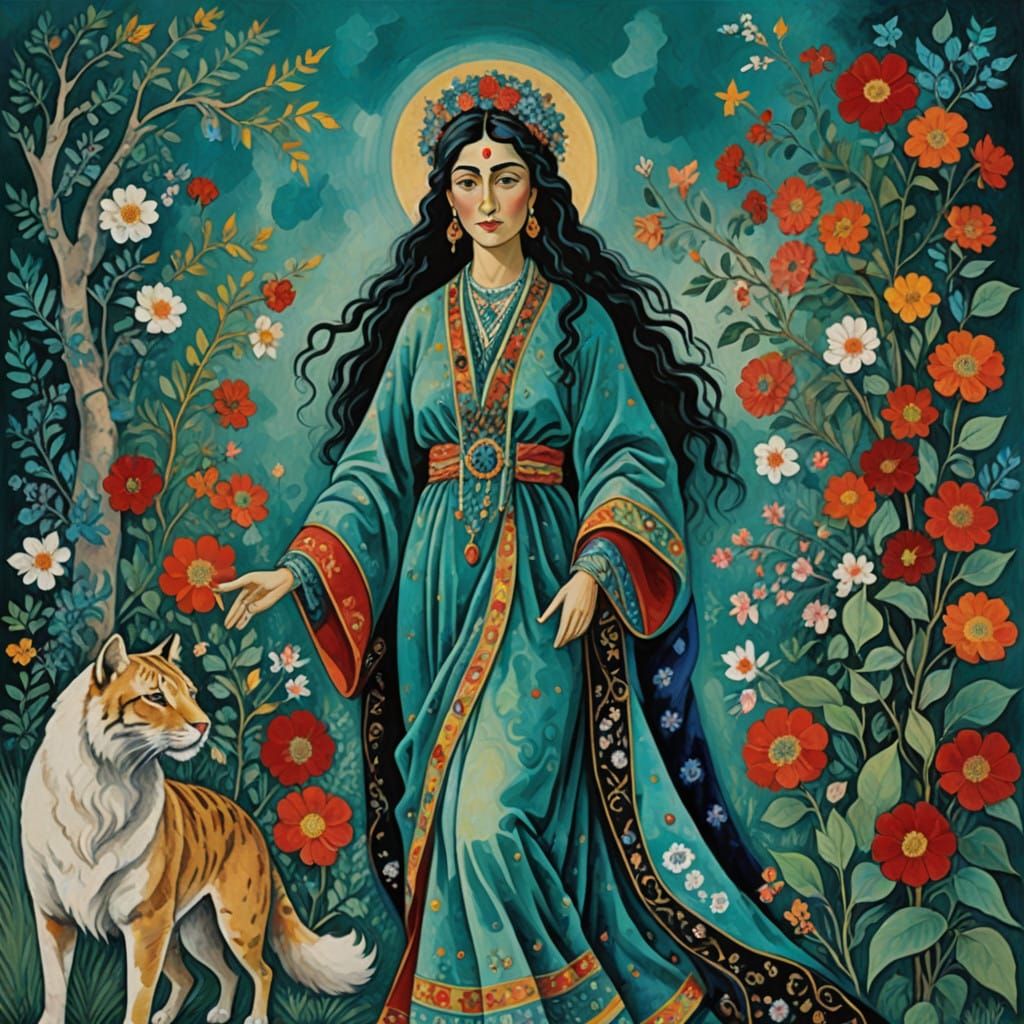 Turquoise Goddess of the Persian Garden