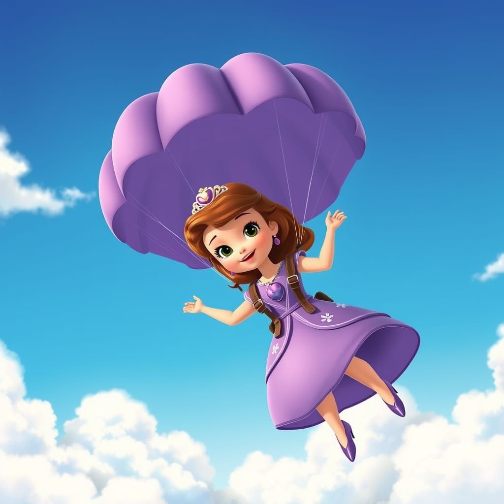 Princess Sofia Parachute Adventure in Disney Style