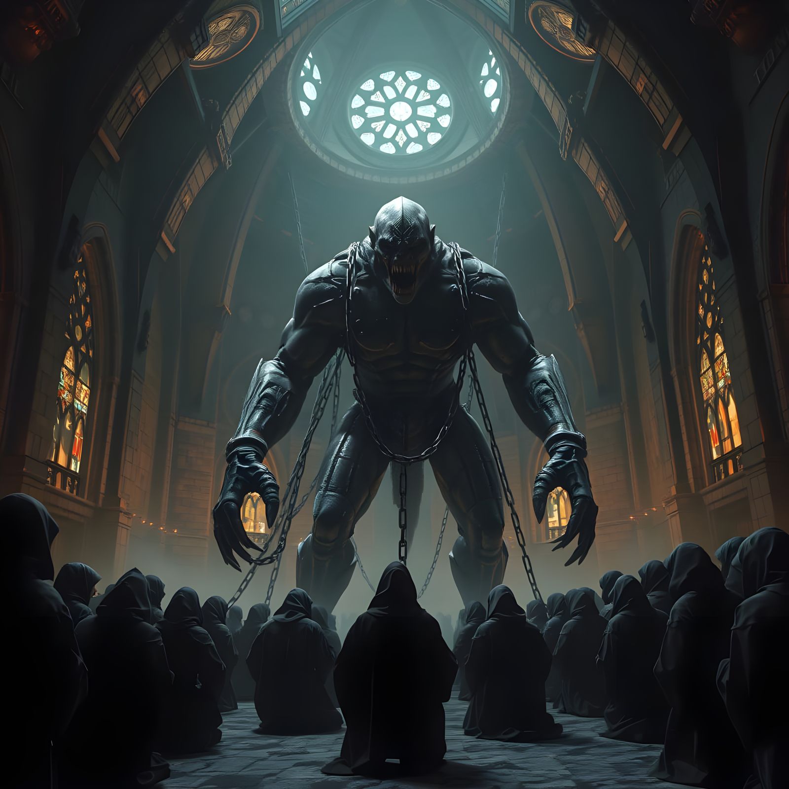 Eerie Gothic Cathedral Reveals Titan Transformation Secrets