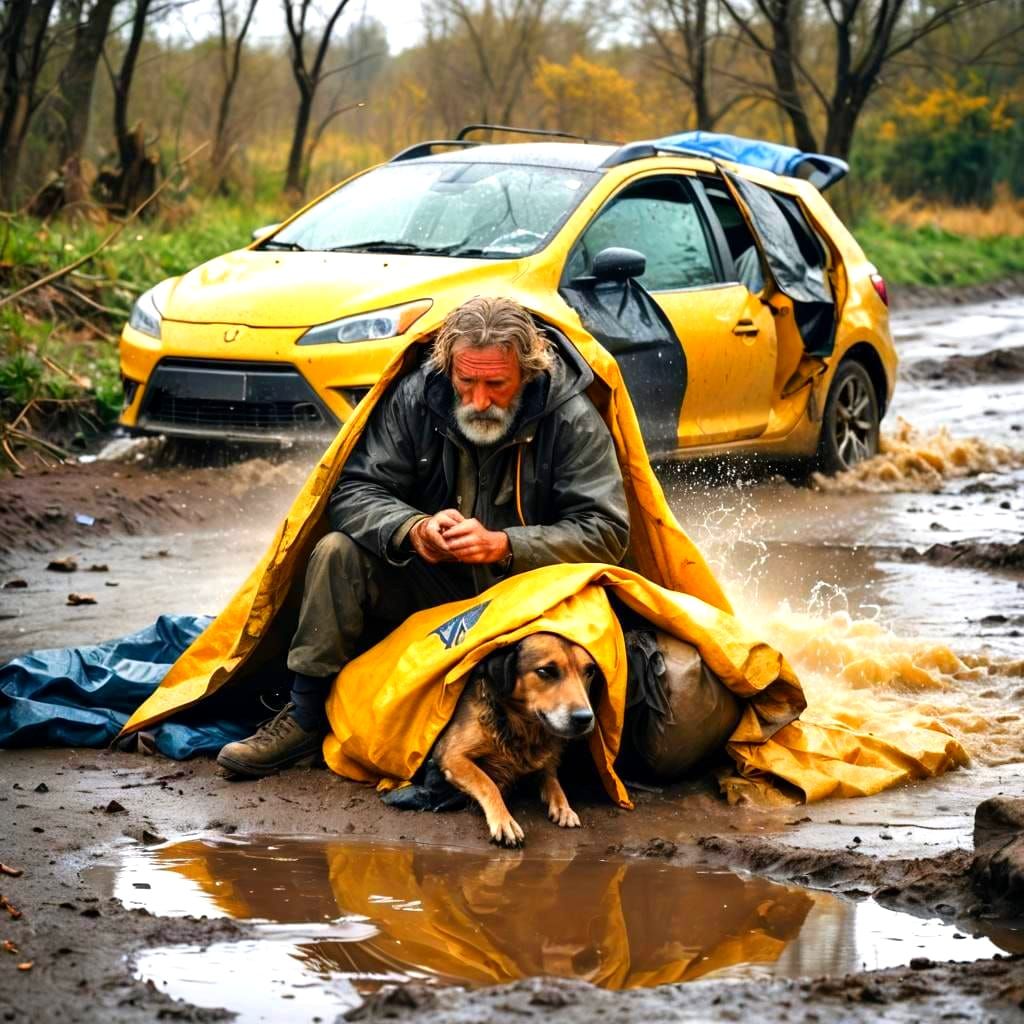 Homeless Man's Rude Awakening by Supercar