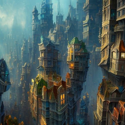 Fantastical Cityscape Matte Painting in Unreal Engine 5