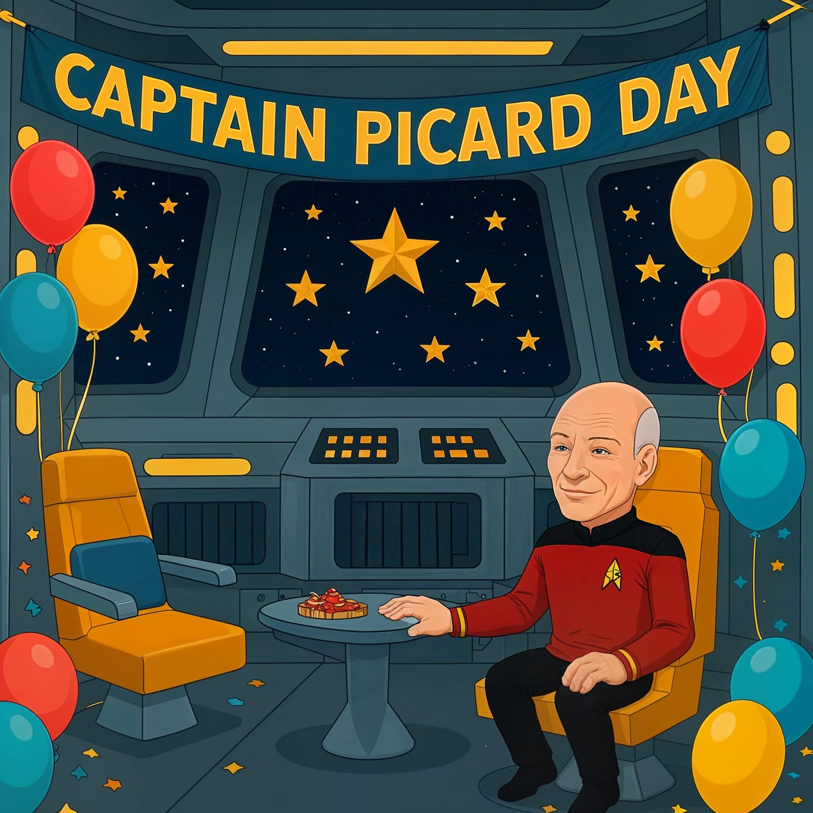 Captain Picard Day Celebration Aboard Spaceship