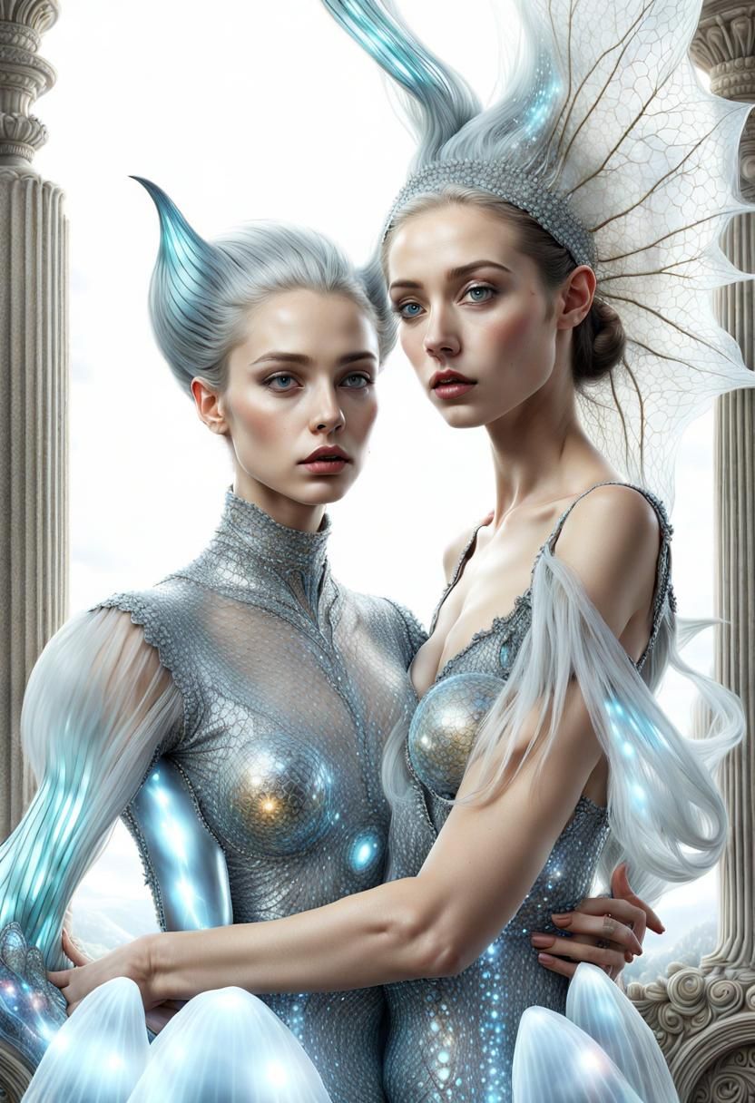 Surreal Alien Pets and People in Dreamscape