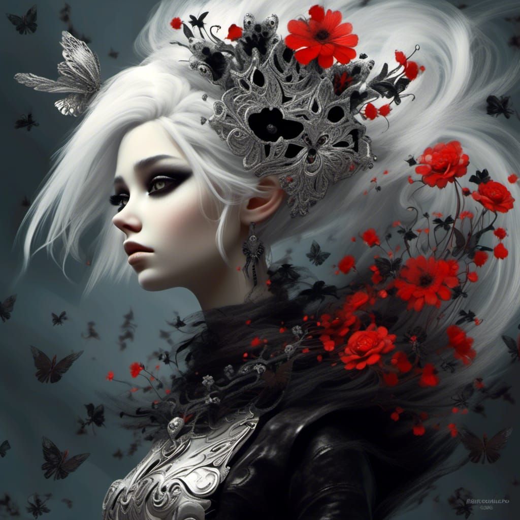 #1 ❤️ ○SHABBY RED SILVER BLACK  WOMAN/GIRL○ COLLECTION 
》INC...