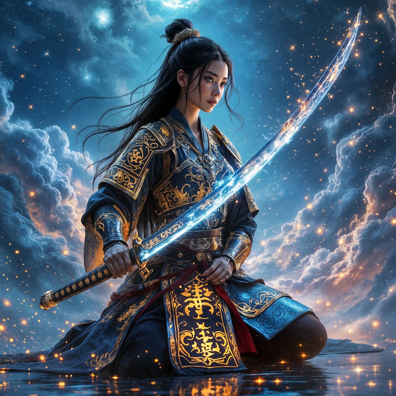 Mulan as a Powerful Samurai Warrior