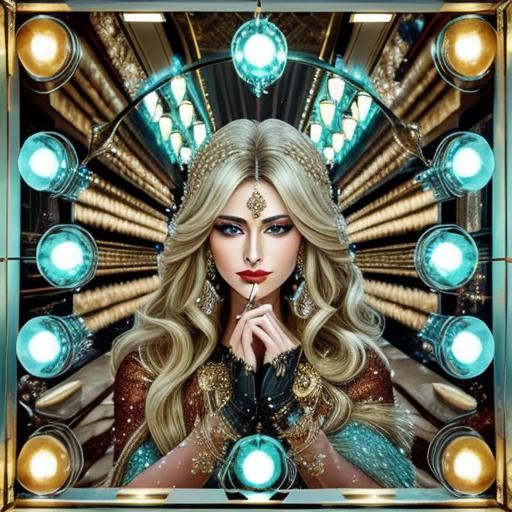 Diamonds Sparkle in Opulent Hollywood Regency Dressing Room