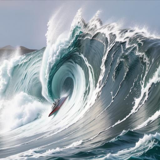 Powerful Tsunami Wave