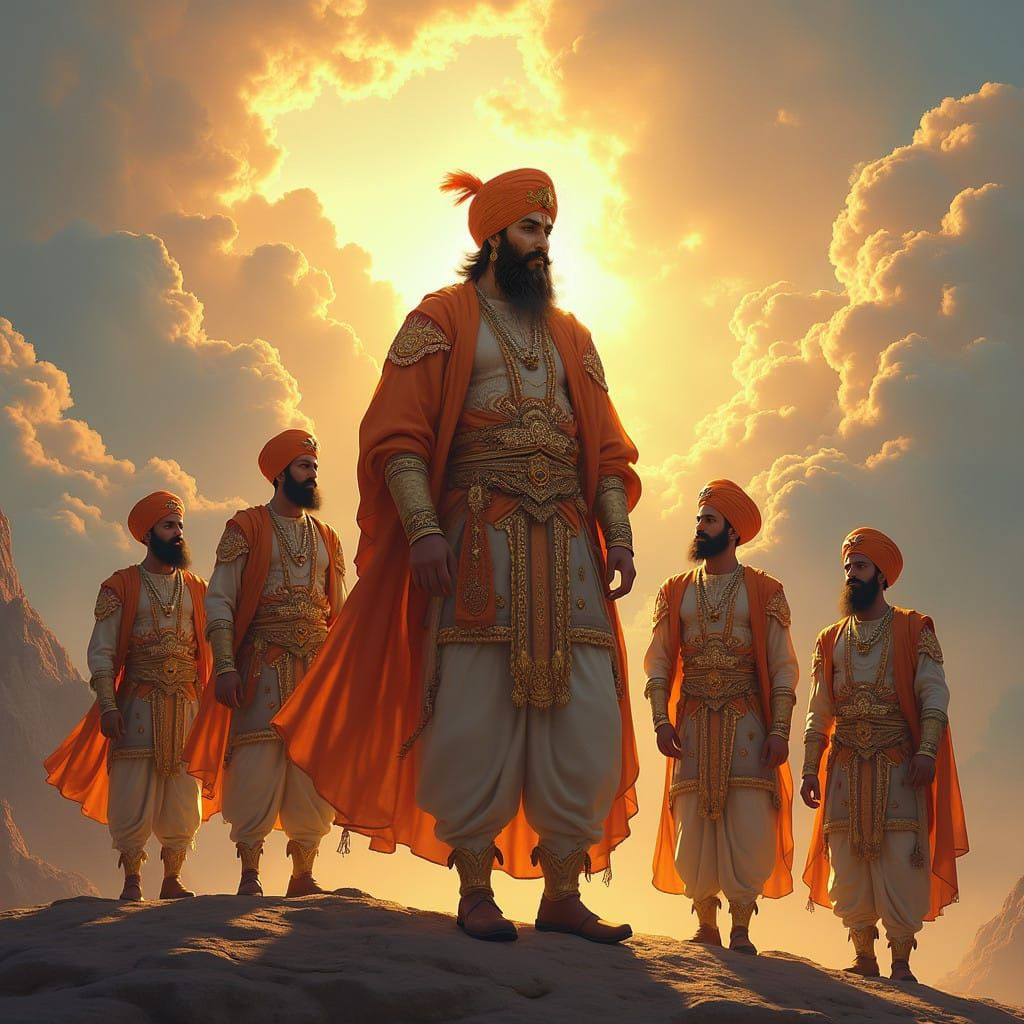 Guru Gobind Singh Ji in Fantastical Splendor