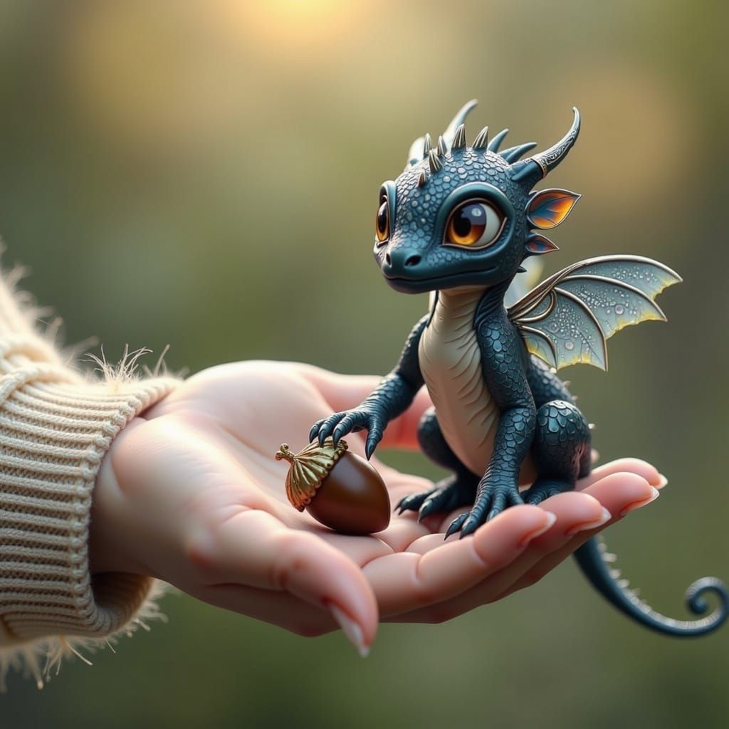 Toddler and Dragon: A Photorealistic Fantasy