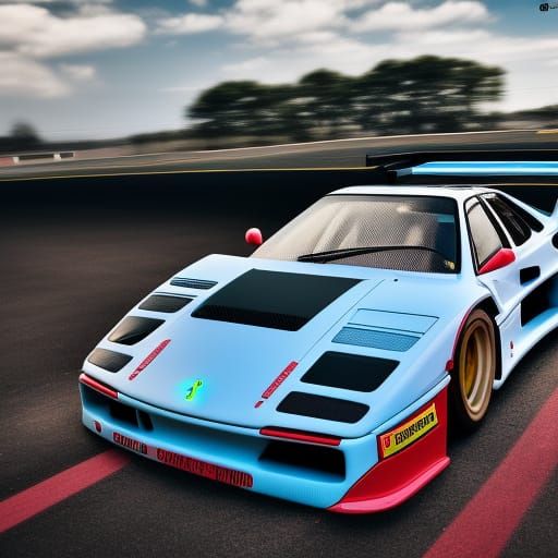 Modified Ferrari F40 with Rothmans Livery