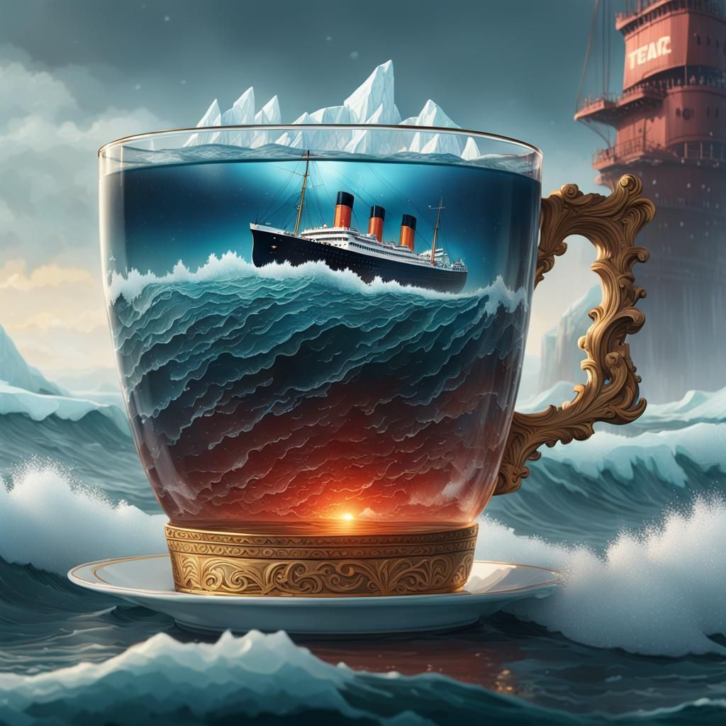 Titanic's Perilous Voyage in a Teacup