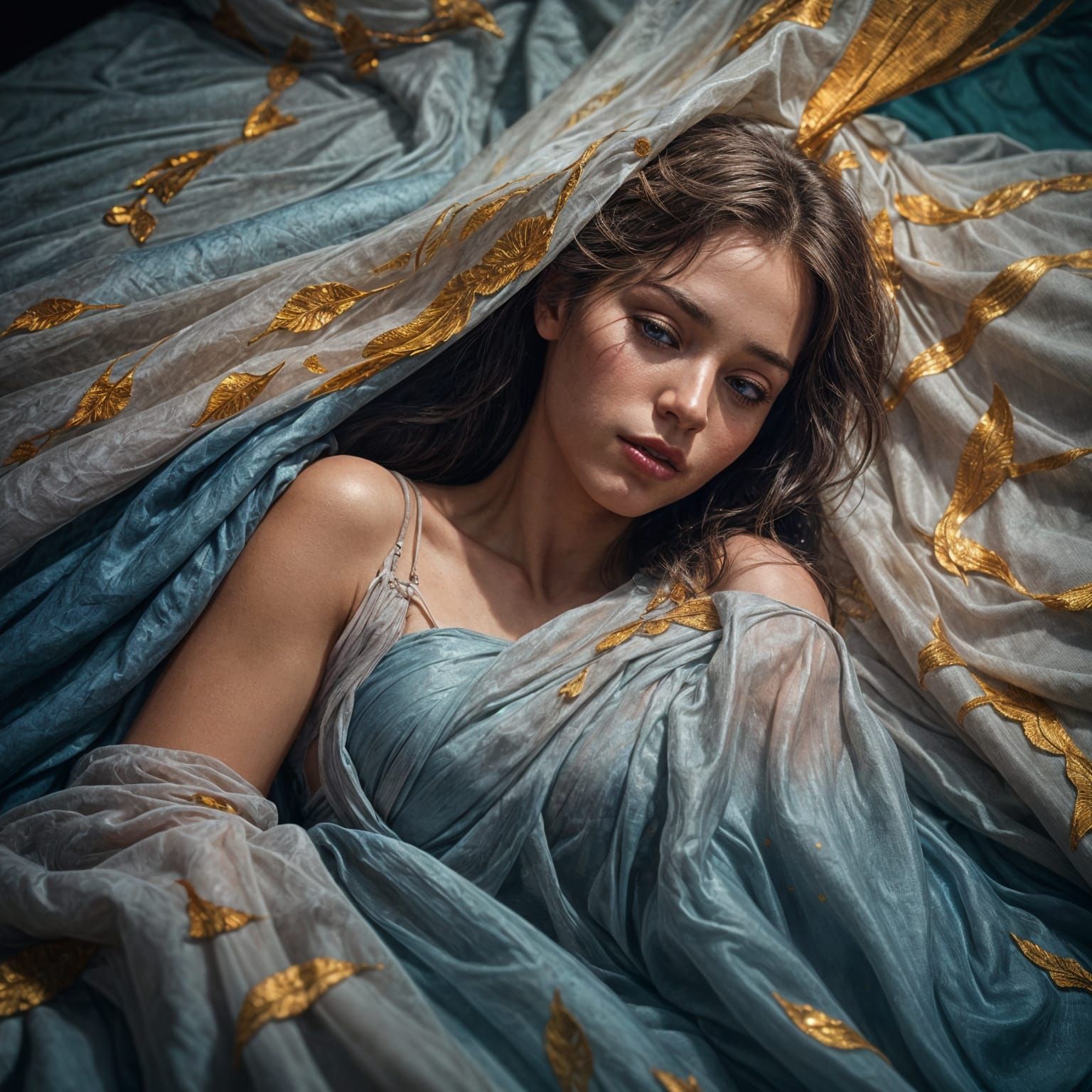 Woman with Kiss-like Scars: Fantasy Concept Art