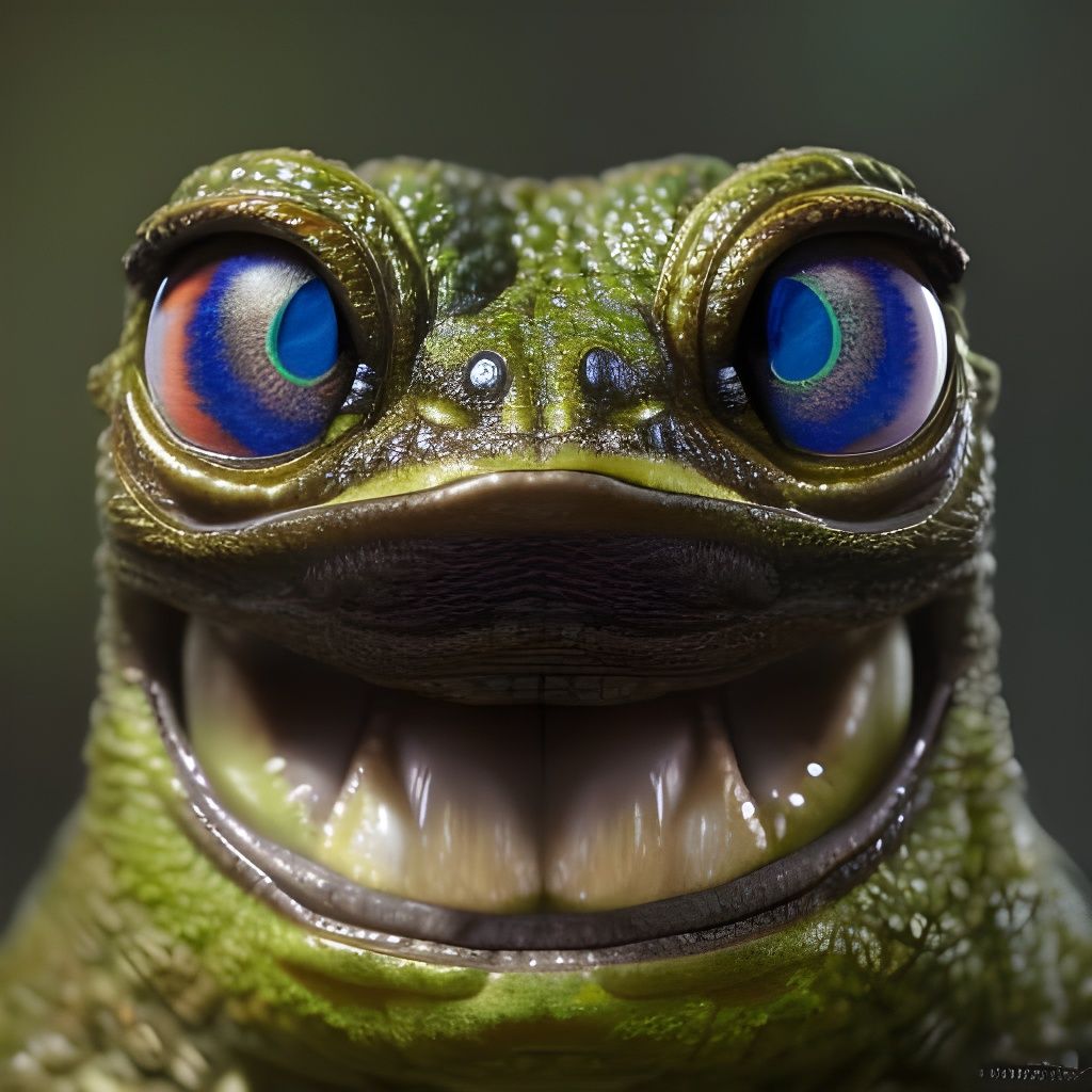 Hyperrealistic Pepe the Frog Portrait in Unreal Engine