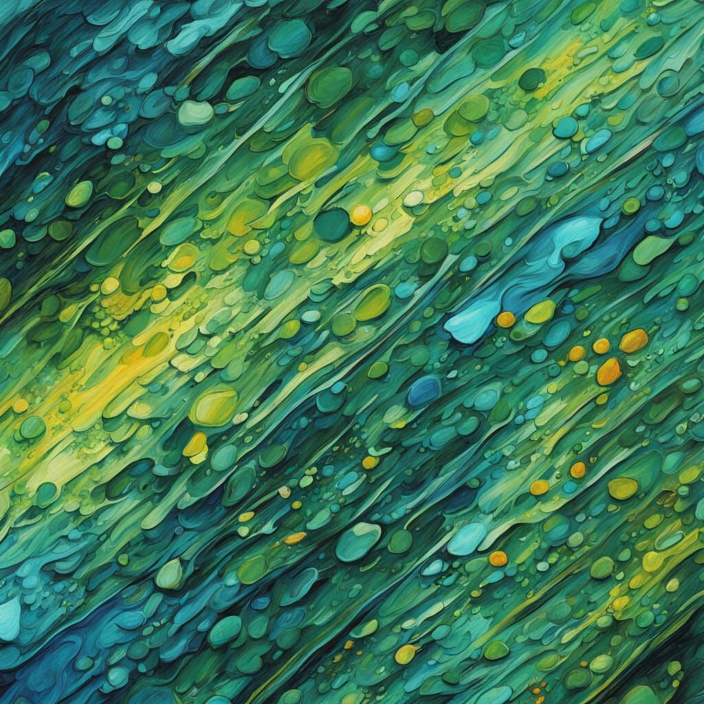 Neo-Impressionist Matrix Calcification Oil Painting