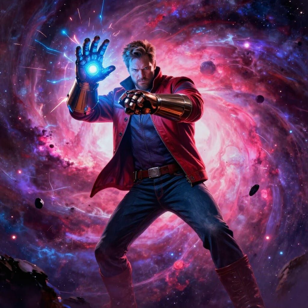 Peter Quill Wields Infinity Gauntlet in Nebula