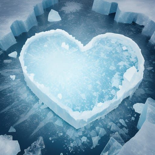 Frozen Heart in Ice, a Shattered Love Story
