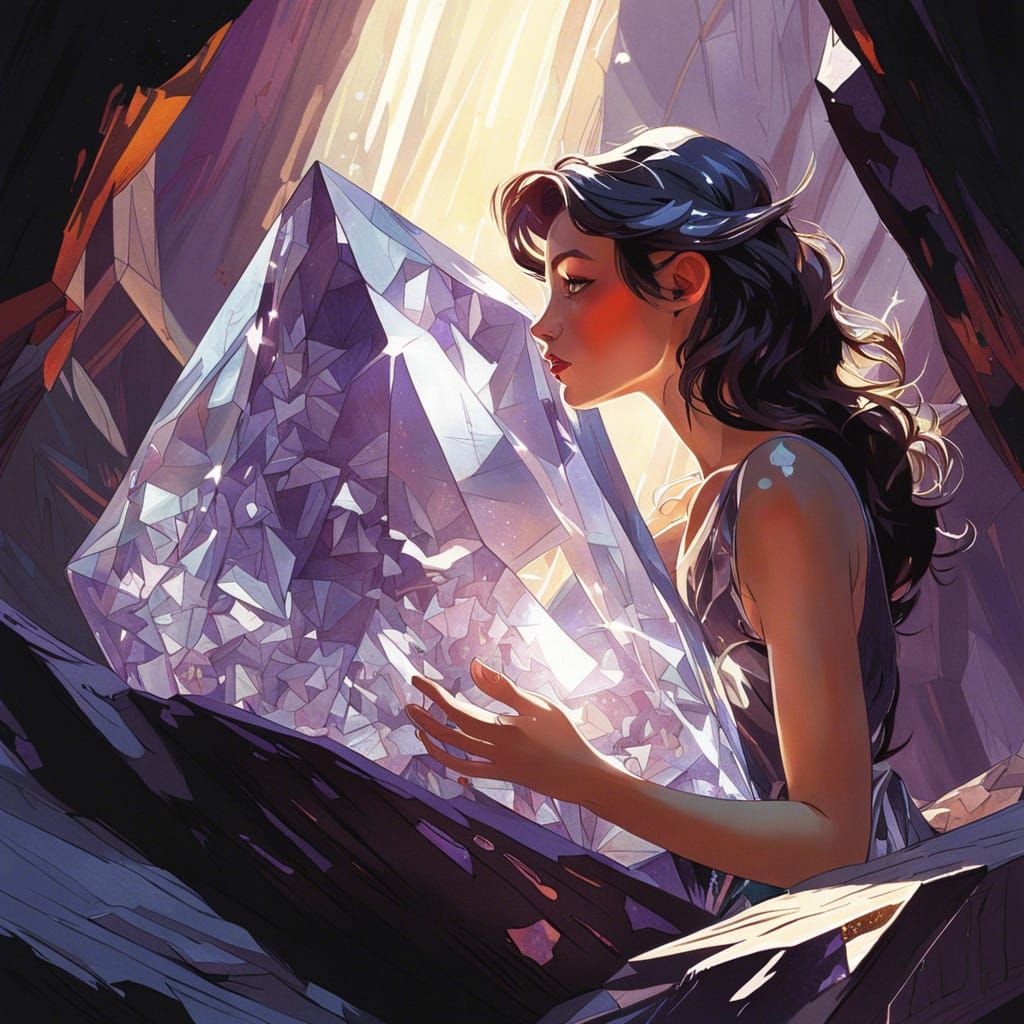 Amethyst Crystal Cave Sparkling Under Sun Rays