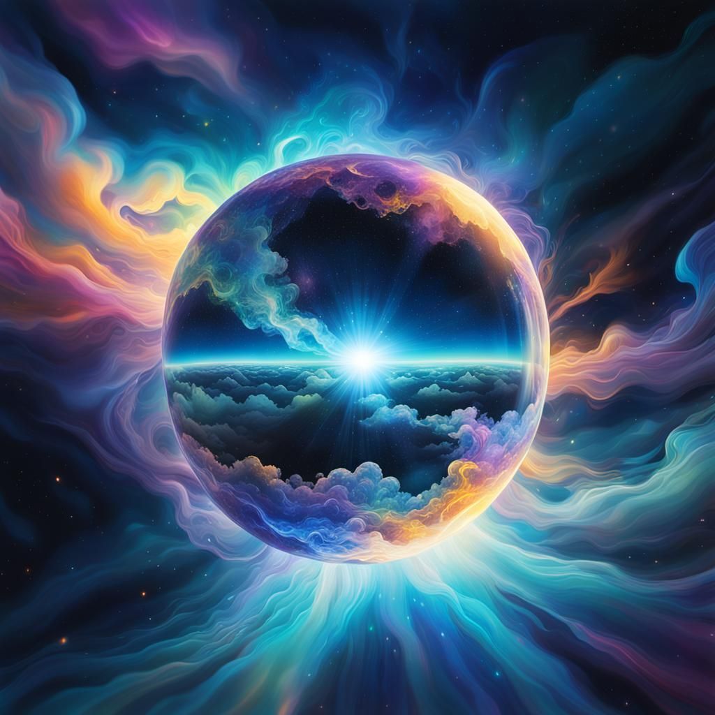 Ethereal Orb in Dreamy Astral Environment