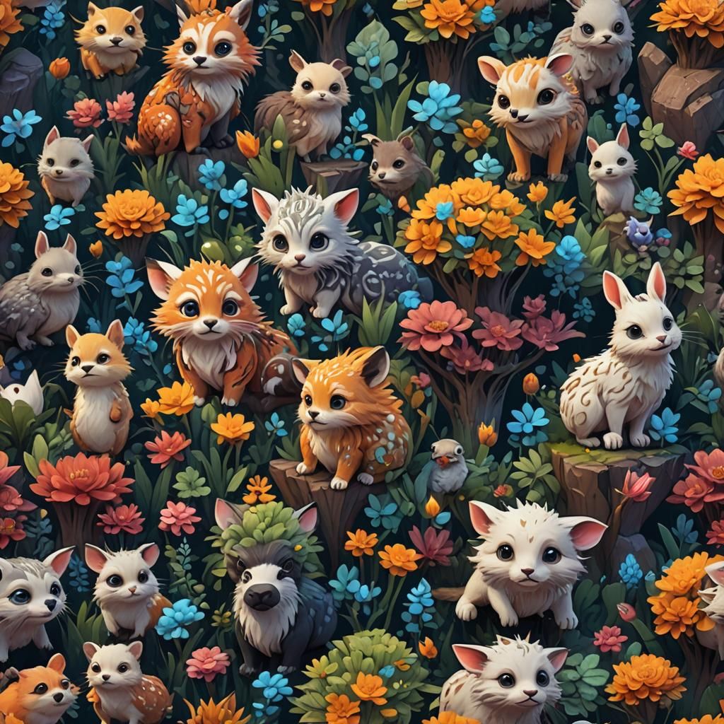Cute Animal in Detailed Matte Painting Style