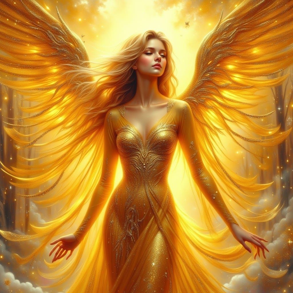<lora:Touch of Gold:1.0> Golden Angel