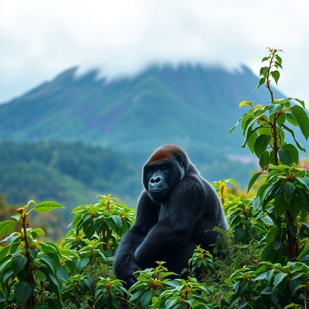 Gorilla at Volcanoes National Park, Rwanda