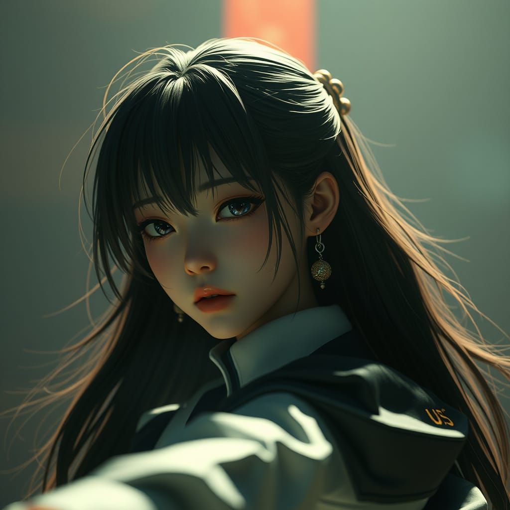 Dramatic Anime Film Still in 8k Resolution