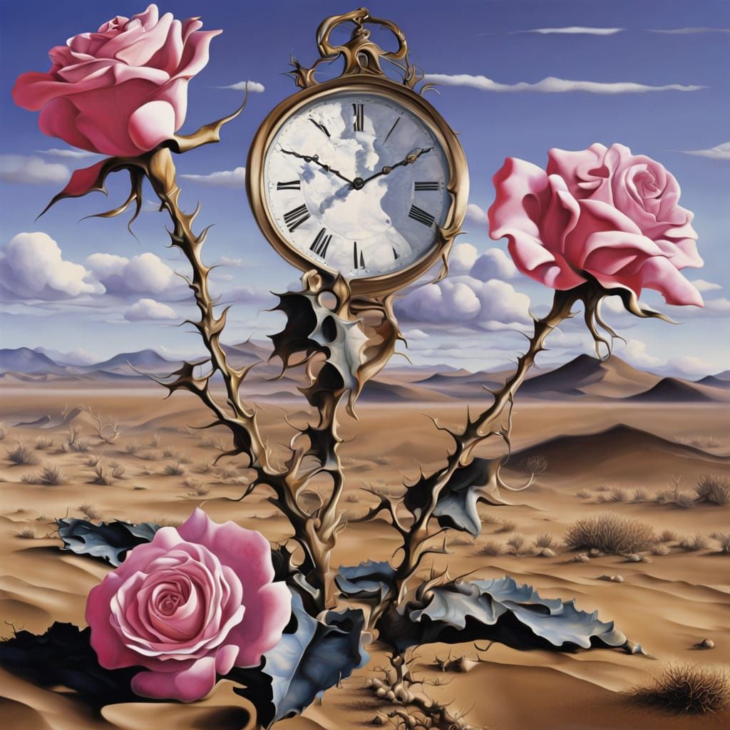 Surreal Desert Rose with Melting Petals