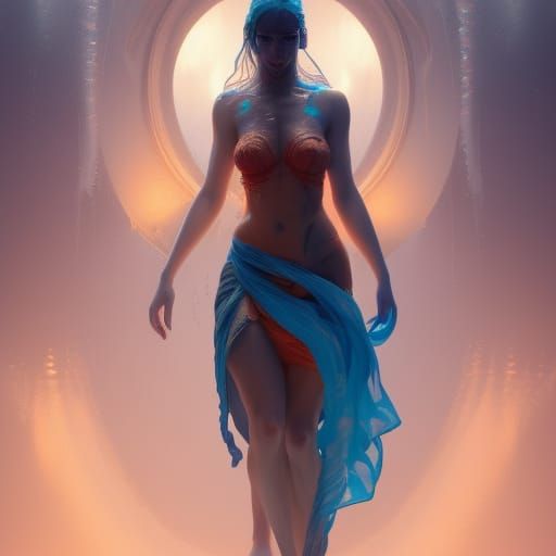 Water Woman Concept Art in 8K Resolution
