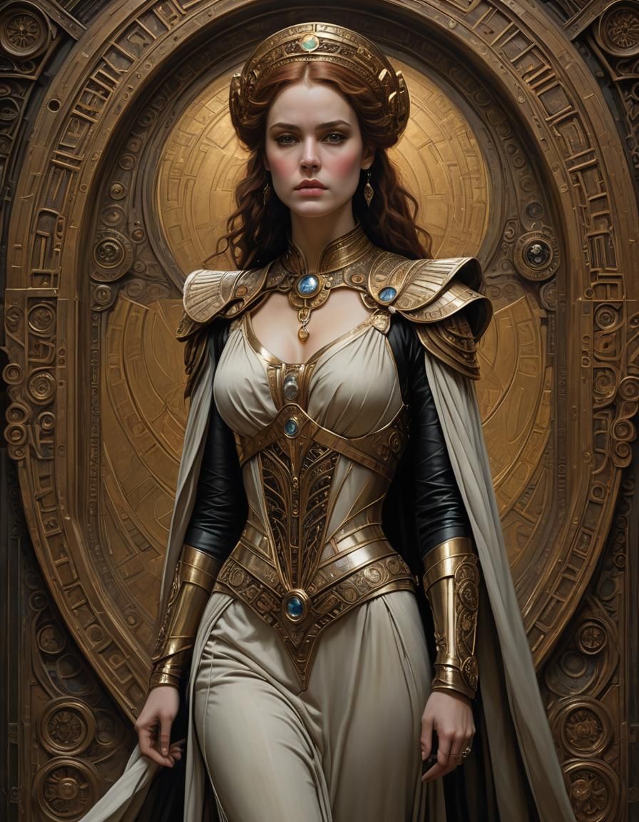 Lady Jessica Portrait as Oil Painting