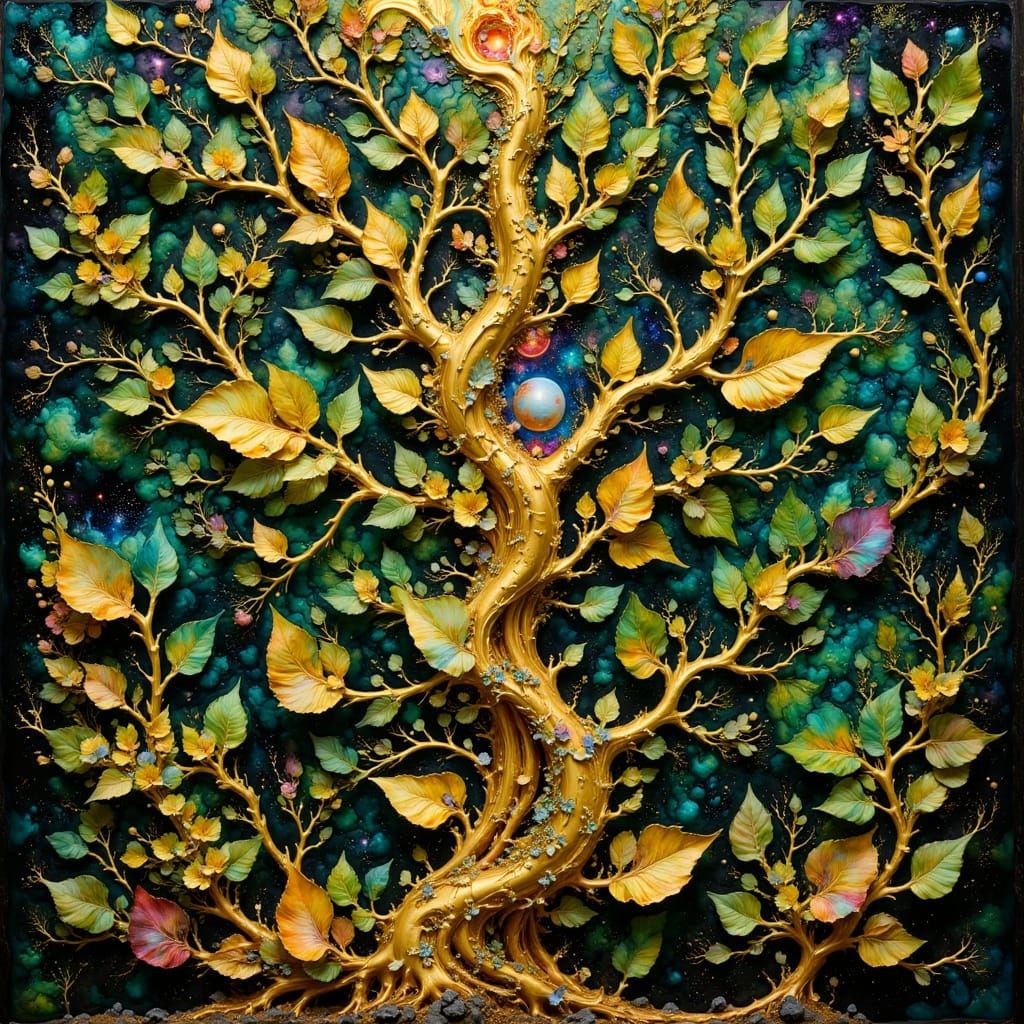 Mystical Celtic Vines Pattern in Golden Hues