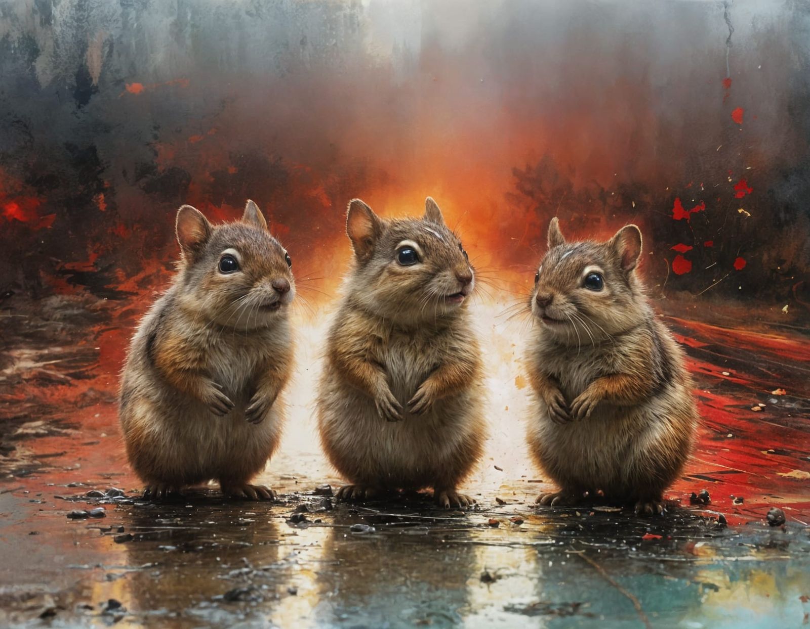 three chipmunks