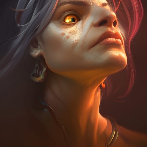 Reptilian Horse Portrait in Hyperdetailed Digital Art