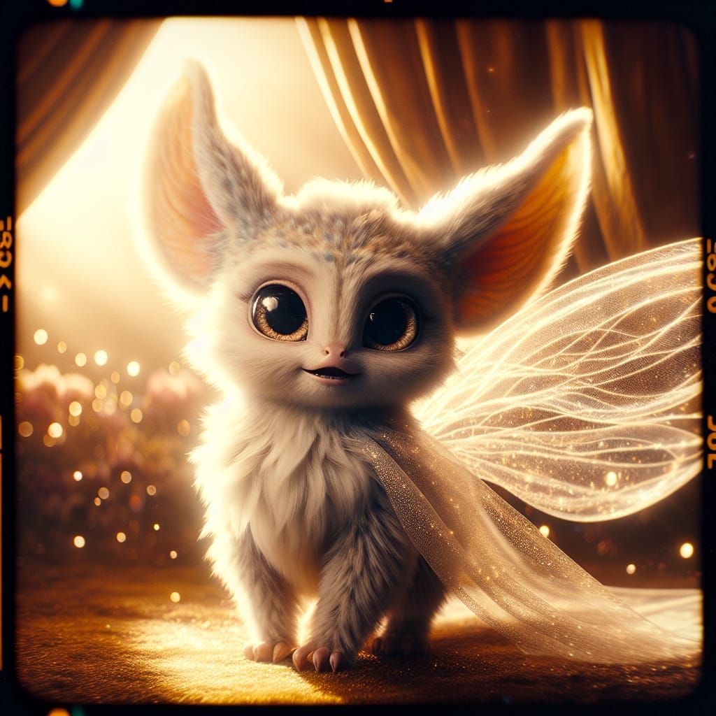 Ethereal Creature in Fantasy Landscape, Cinematic Photograph