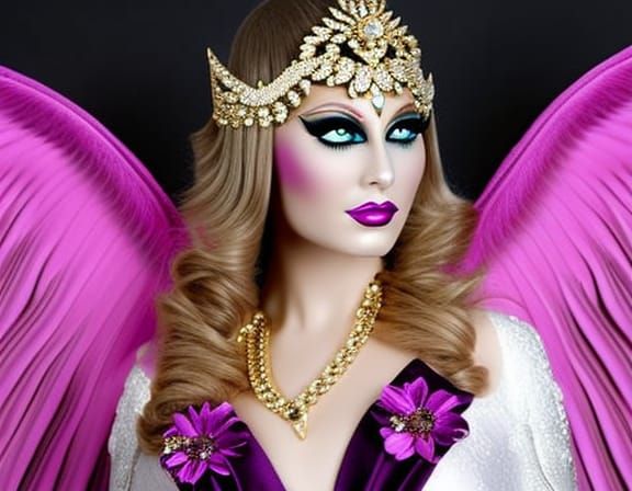 Queen with winged cape