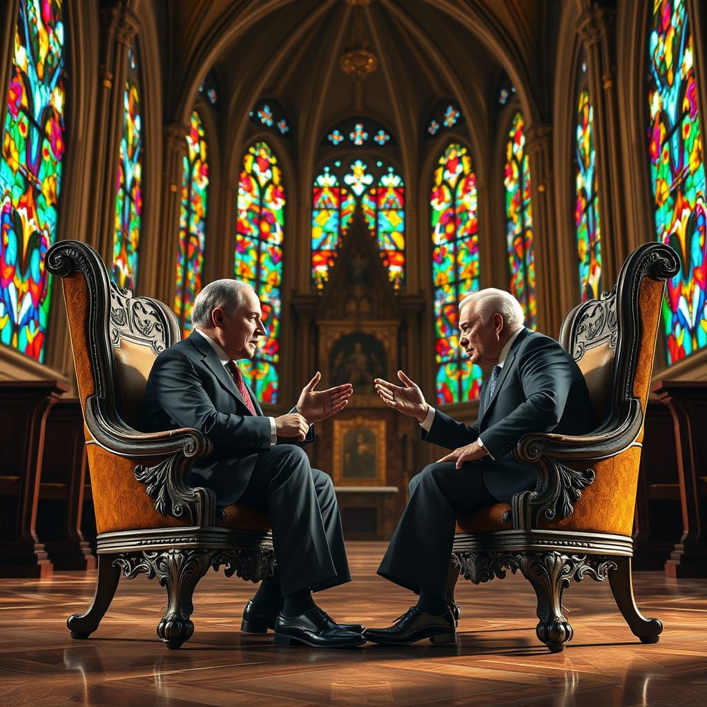 Politicians Engage in Heated Discussion in Grand Chapel