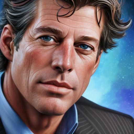 Hyperrealistic Age Progression: John F Kennedy Jr Portrait
