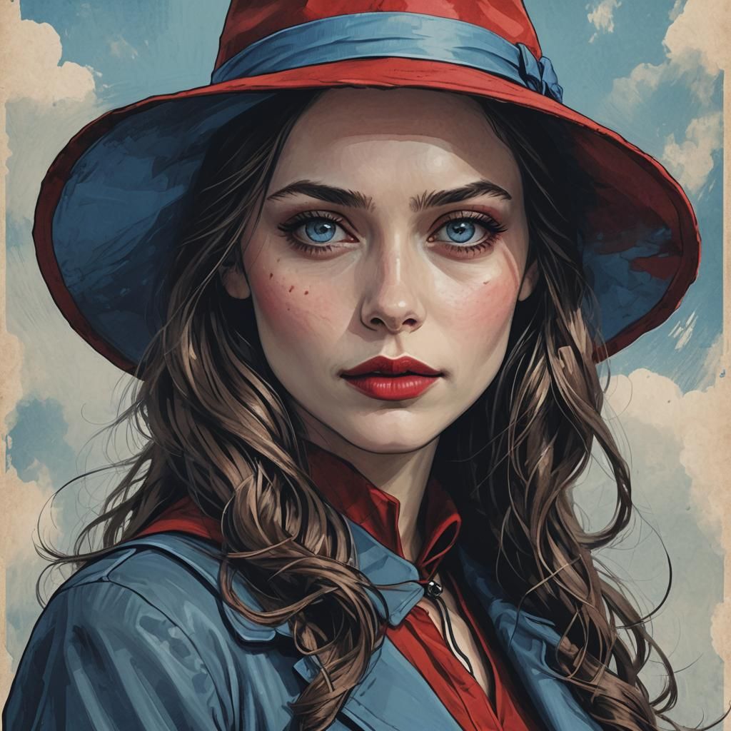 Crimson Witch: Retro Comic Concept Art