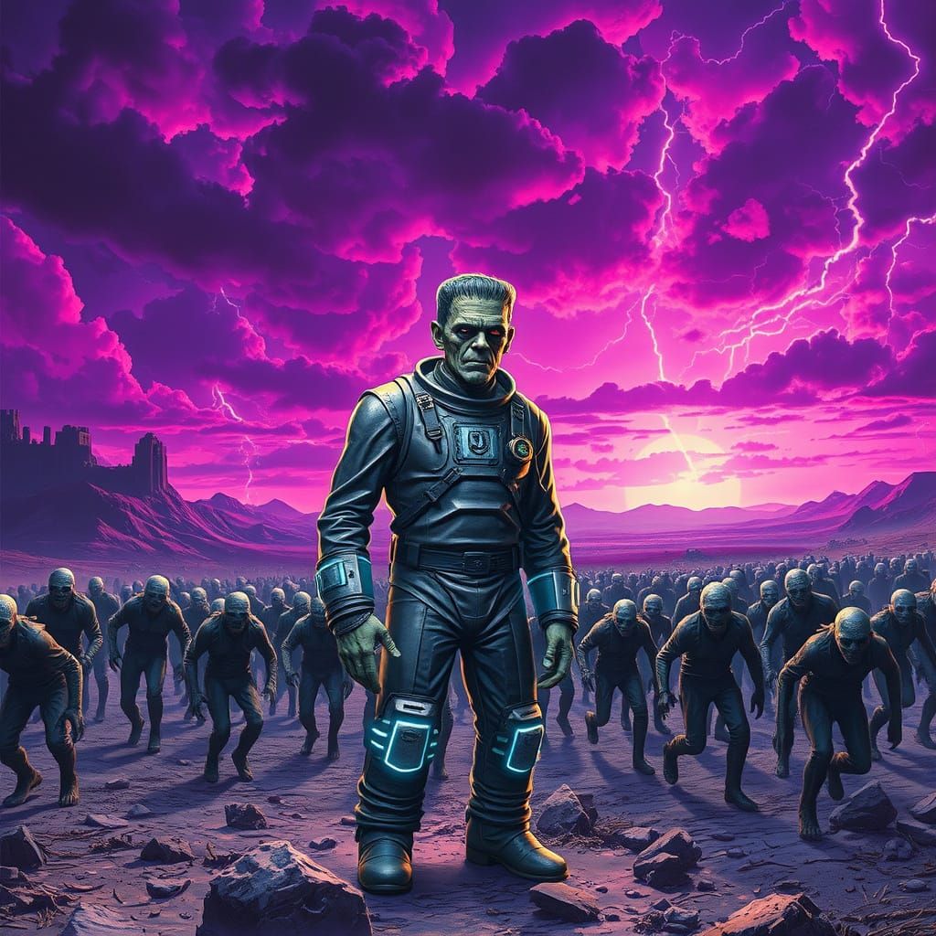 Frankenstein's Monster in Space Suit, Giger-esque Style