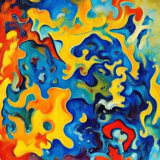 Surreal Wombat Dissolving in Cubist Oil Painting