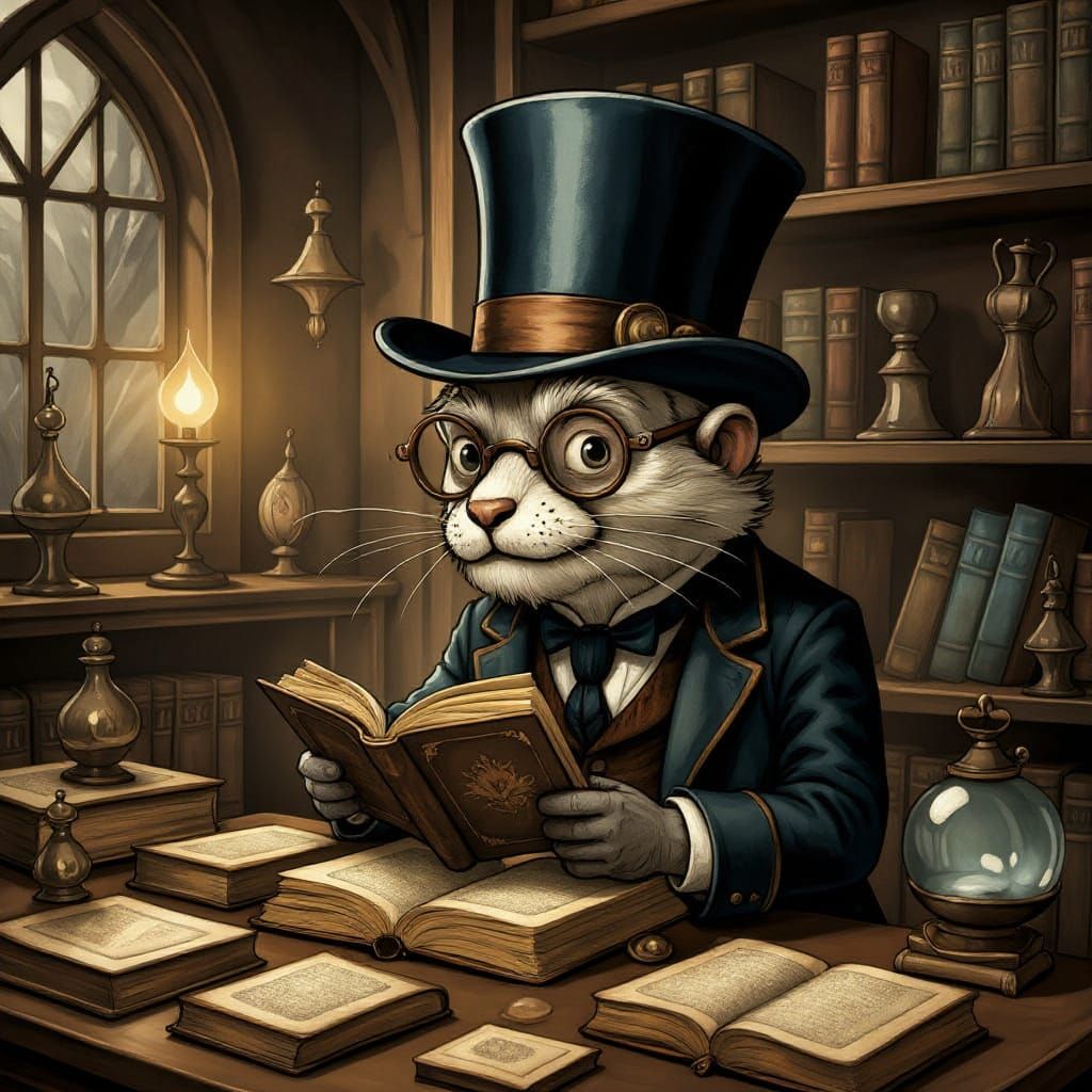 Antique Book Discovery in Arthur Rackham Style