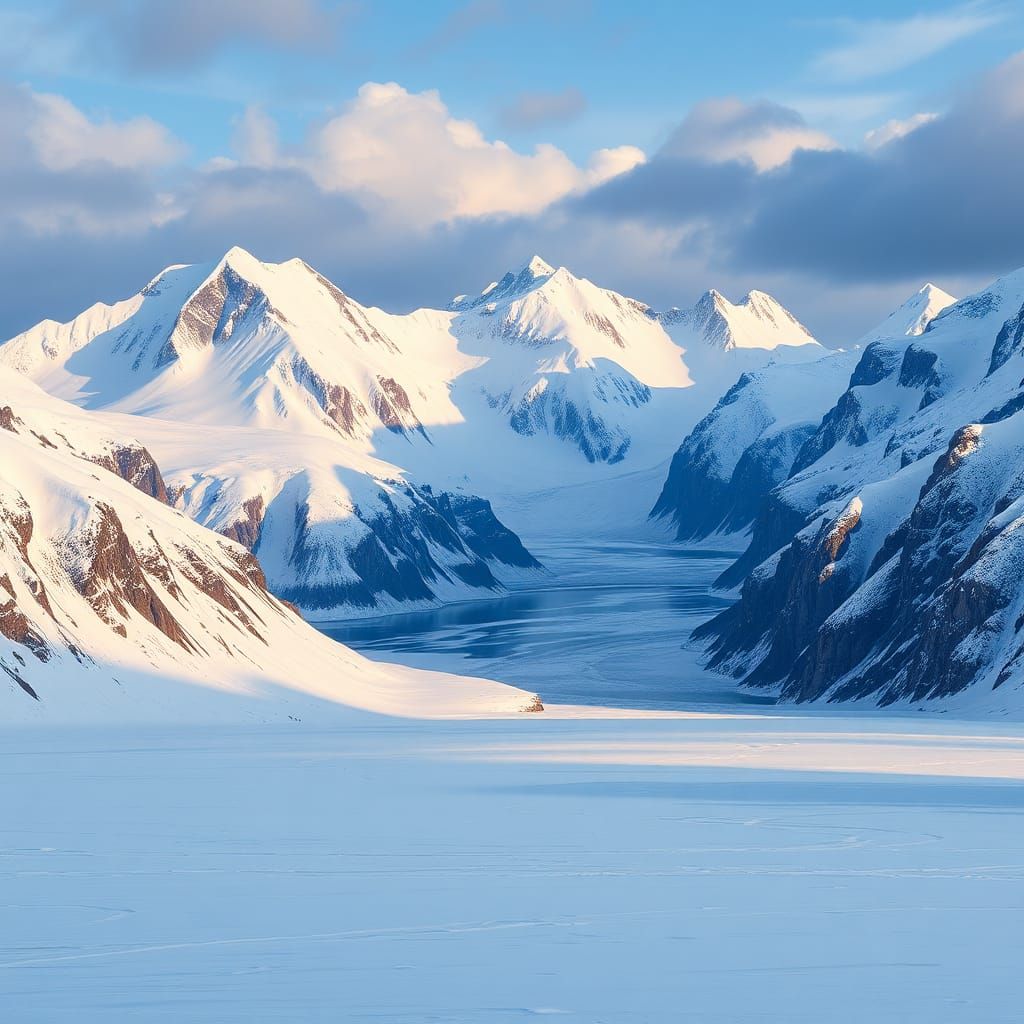 Svalbard Archipelago: Snow and Ice in Romanticism Style