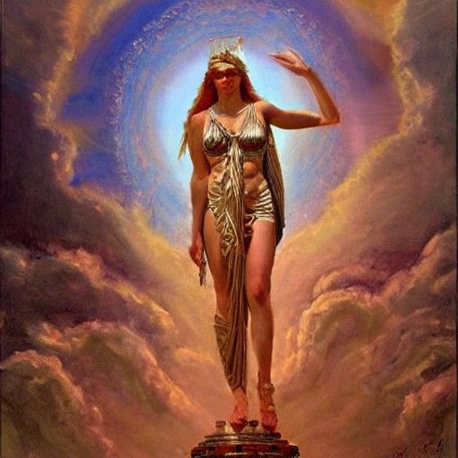 Goddess of Jupiter as Oil Painting