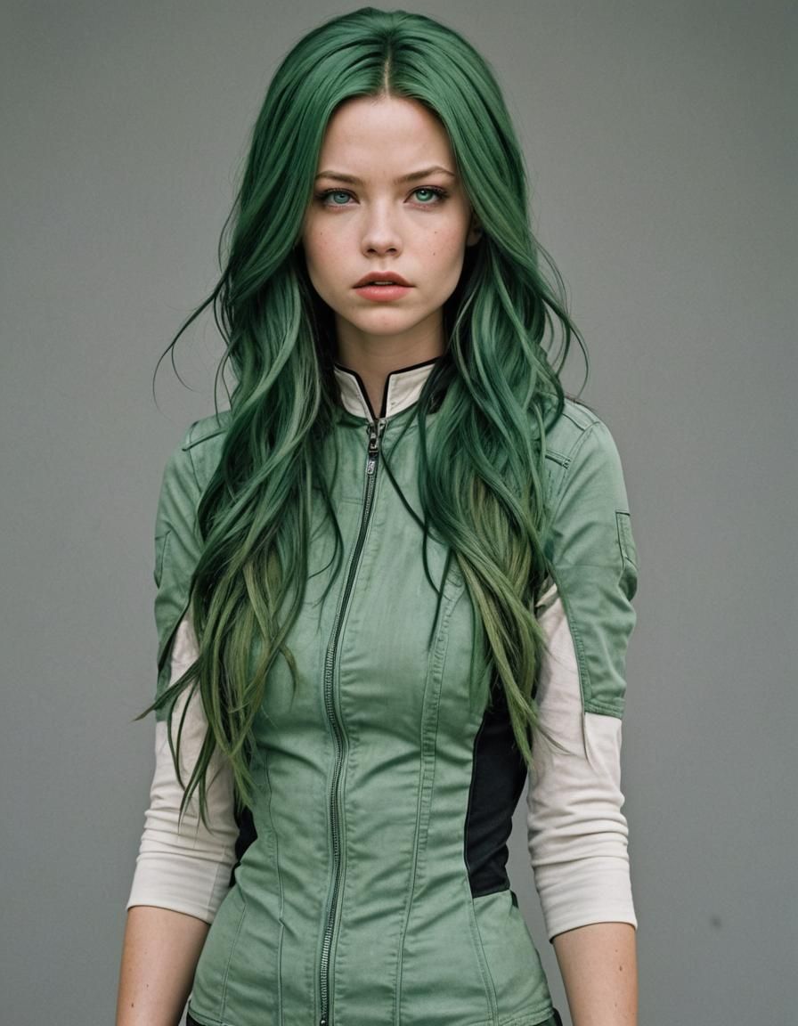Green-Haired Marvel Character Concept Art