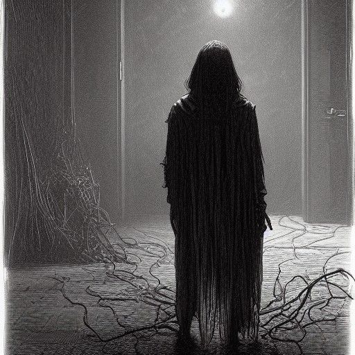 Vecna Stranger Things Horror in Doré-Rutkowski Style