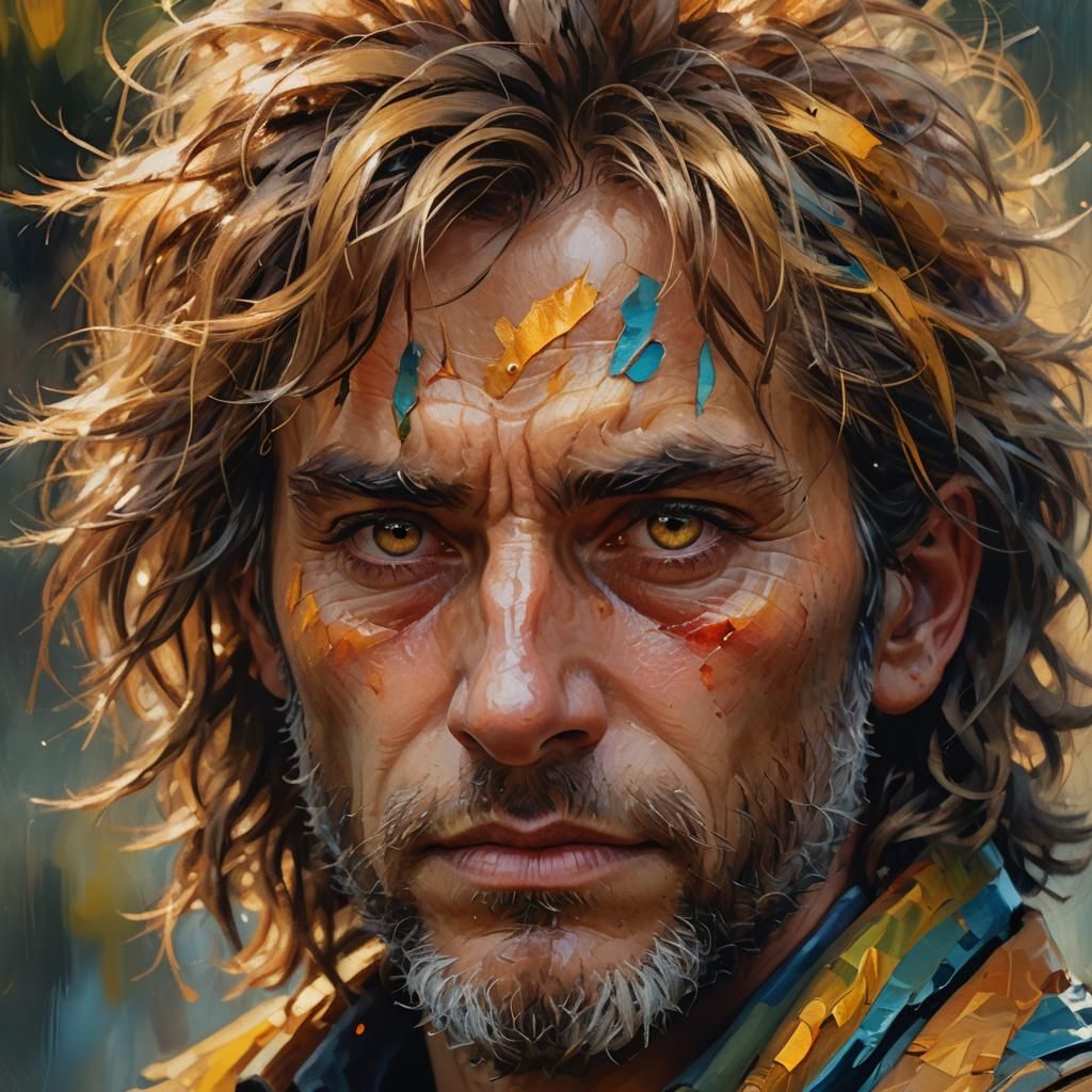 Expressive Cyclops Portrait in Oil Painting Style