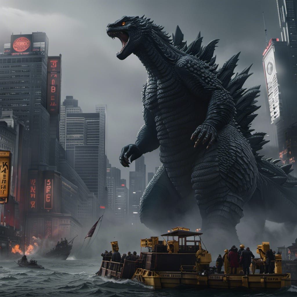 Godzilla by KAIDA Yuji in Cinematic Style