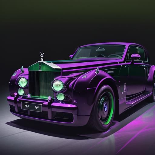 2023 La Rose Noire droptail rolls royce with purple and neon...
