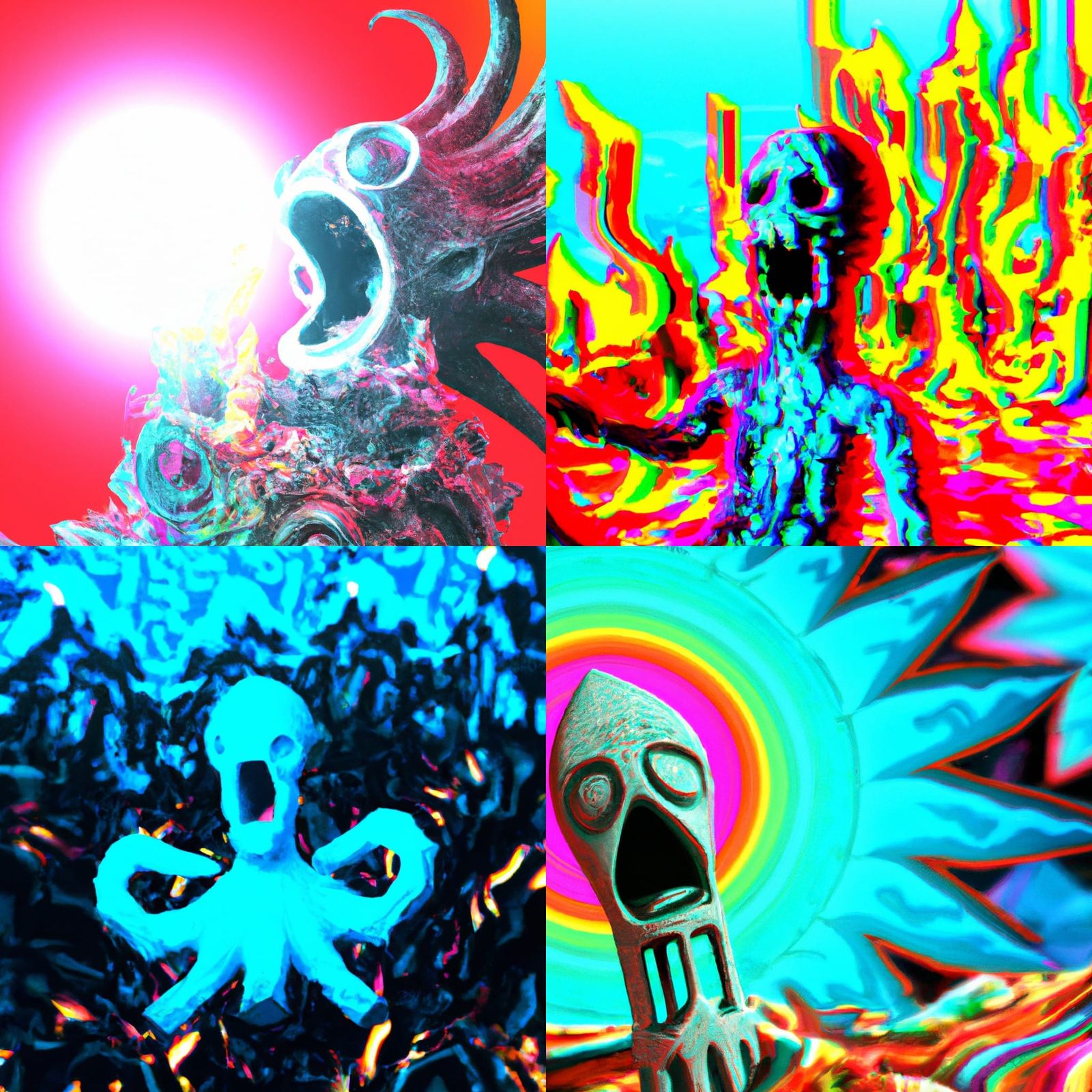 Squidward's Hellish Nightmare: A Glitchcore 3D Render