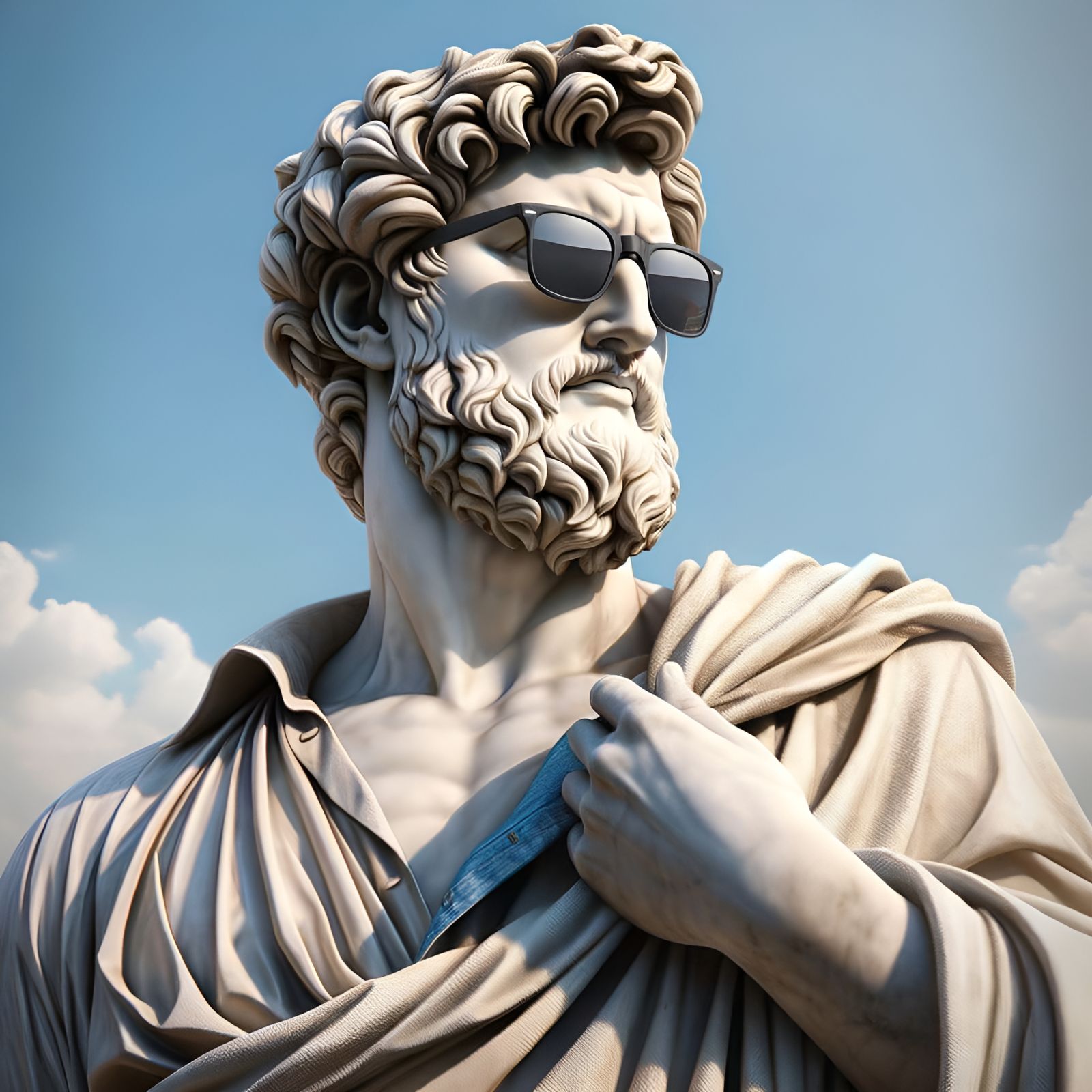 Classical Sculpture in 90s Style, High Fidelity