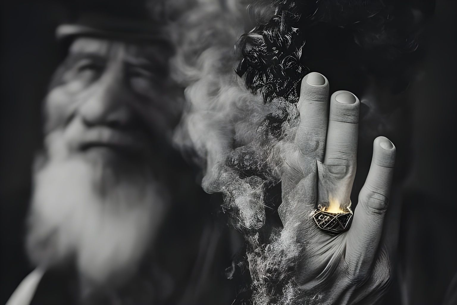 Raging Wild Forest Man: Photorealistic Psychedelic Art